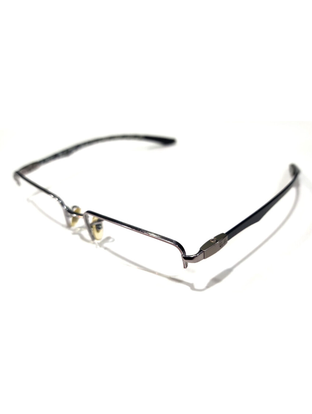 Ray Ban RB8407 2799 Silver Carbon Fiber Half Rim Eyeglasses Frame 52-17 140